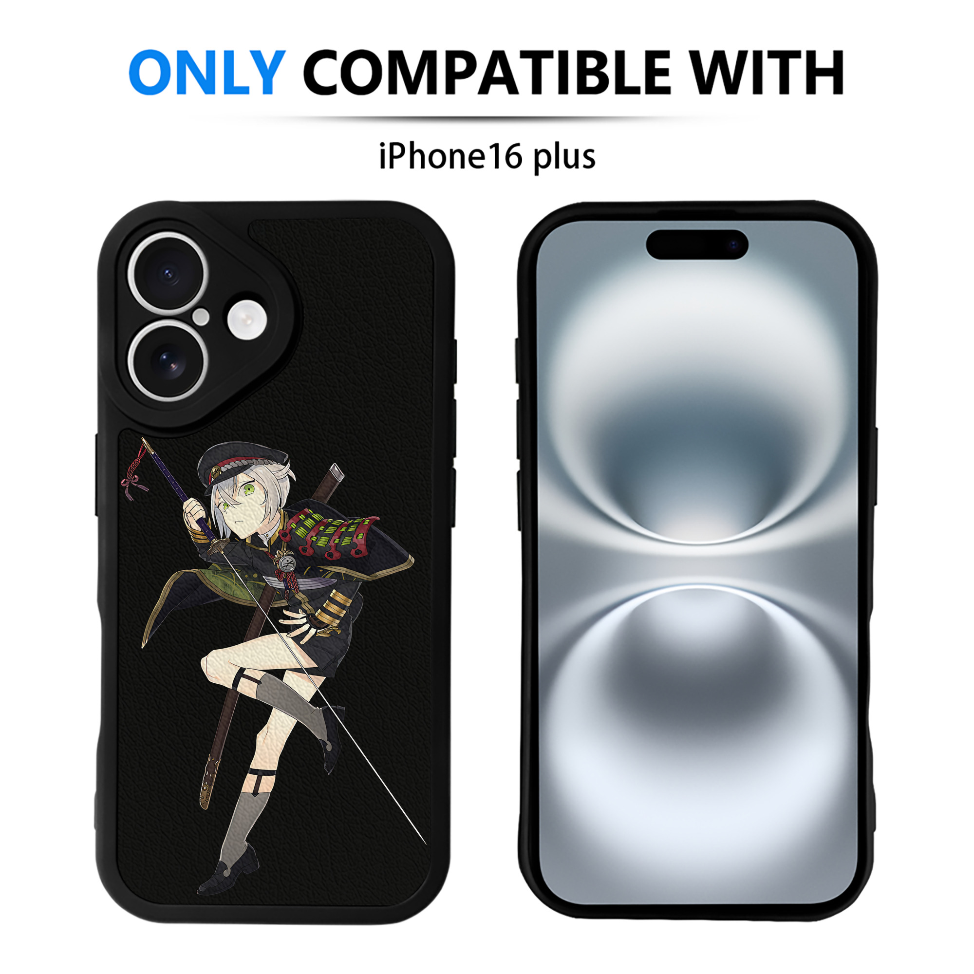 （画像用） 刀剣乱舞 Touken Ranbu 【iPhone 16シリーズ対応】シリコンスマホケース（レザー調） 材質：シリコン